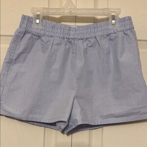 High Waist Blue Casual Shorts